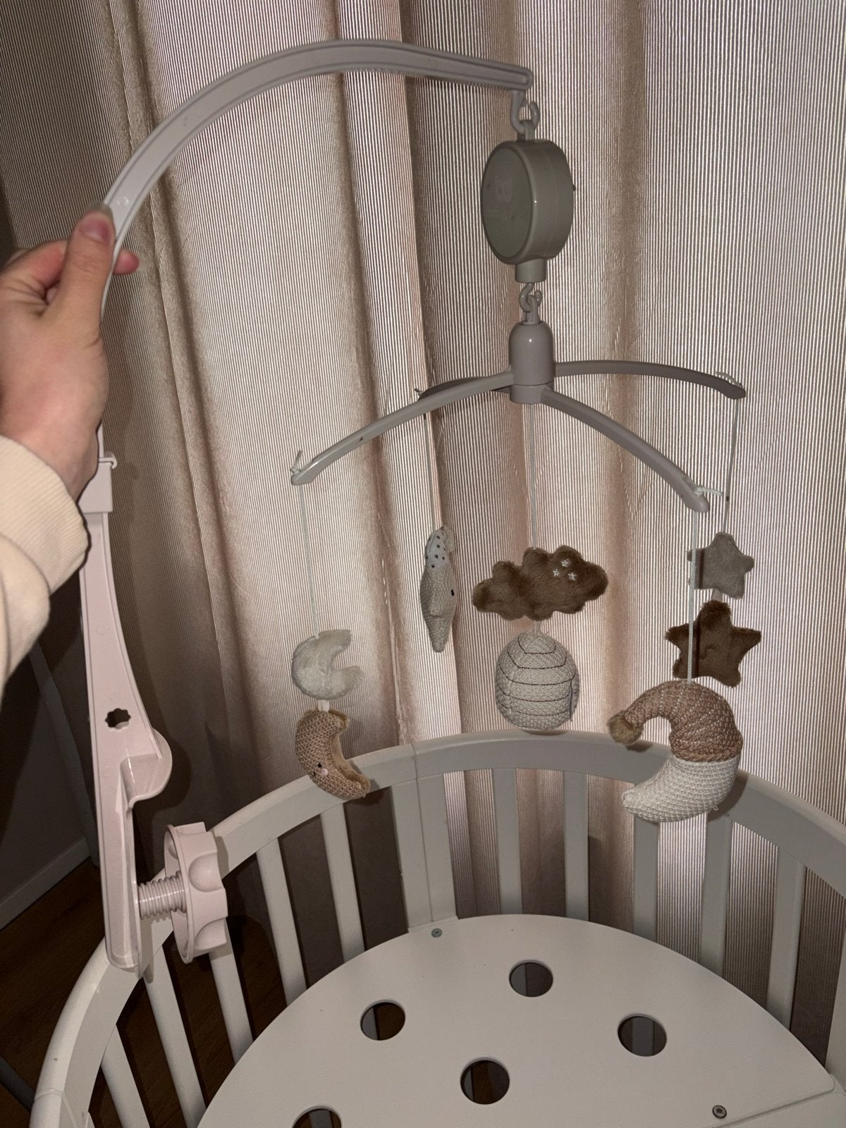 Muziekmobiel babyhemel met sterren en maantjes, Ophalen, Zo goed als nieuw, Mobiel, Met geluid
