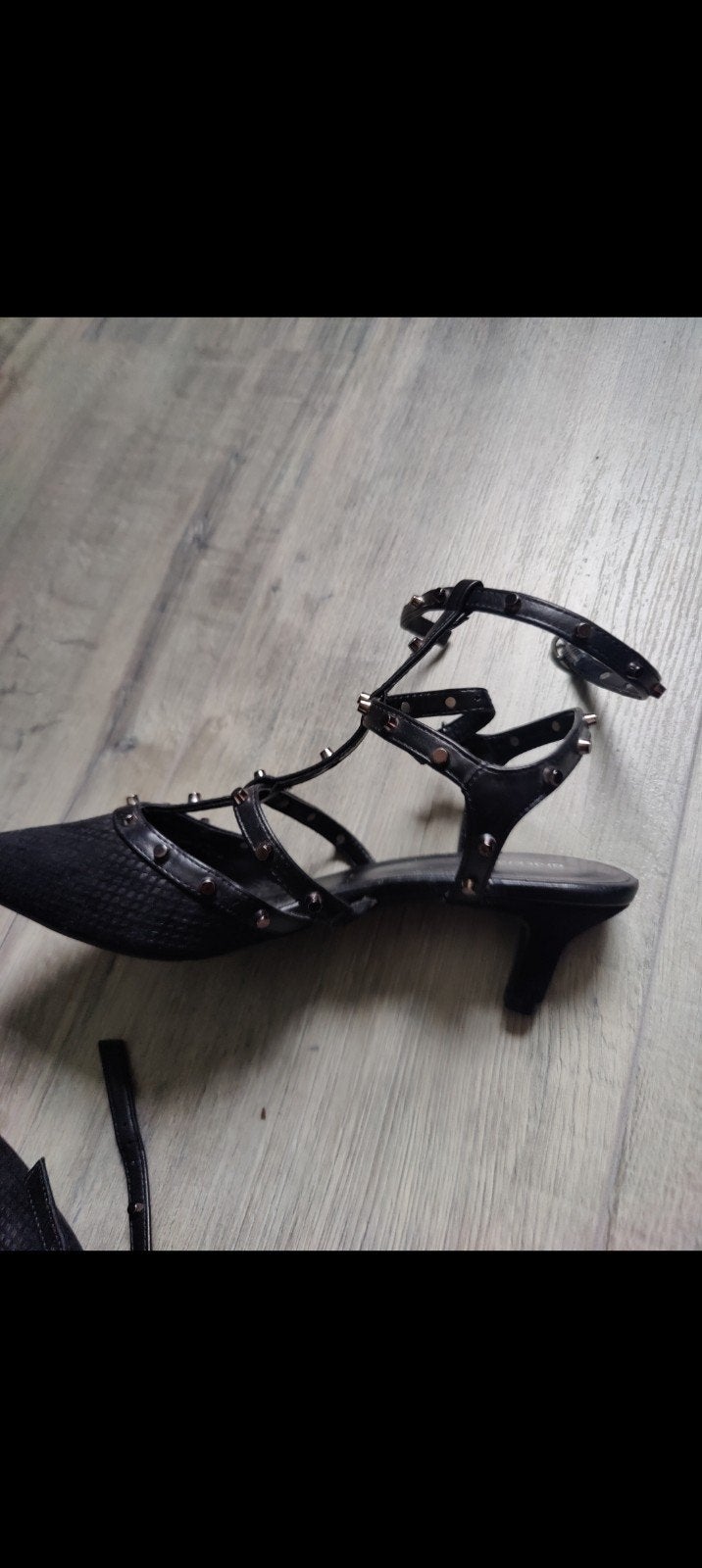 Nieuwe zwarte schoenen met studs, maat 40, Ophalen