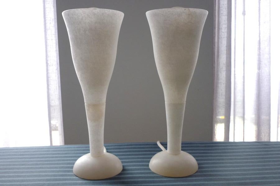 2 exclusieve natuurstenen tafellampjes, Overige materialen, Gebruikt, Past in zowel modern als klassiek interieur (smaakvol), Ophalen of Verzenden