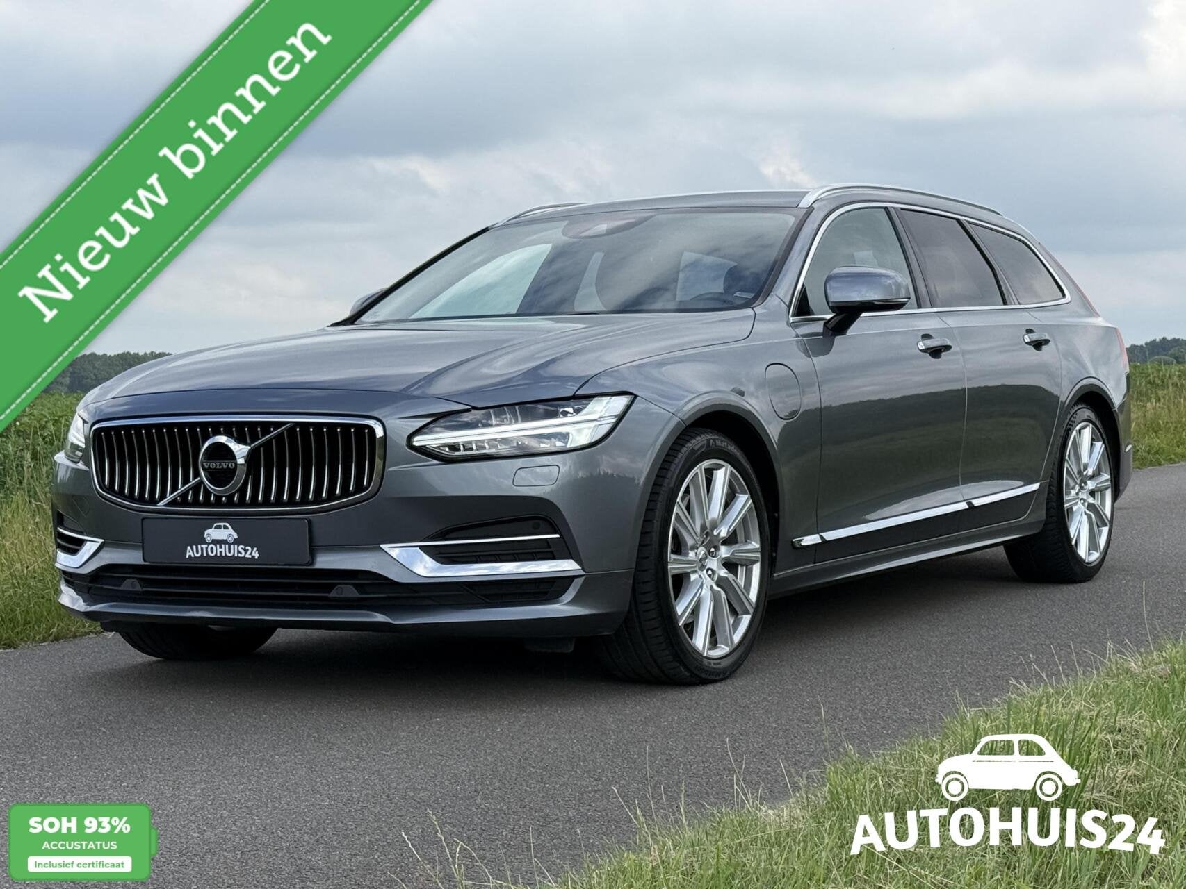 Volvo V90 2.0 T8 AWD Inscription 390pk Trekhaak|LED|19"|Lede, Auto's, Automaat, 4 cilinders, Bluetooth, Vierwielaandrijving