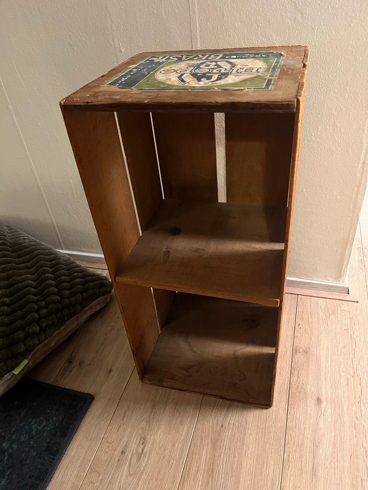 Vintage dubbele fruitkist Hout 66x31x30 cm, Ophalen, Gebruikt, Bruin, Vintage