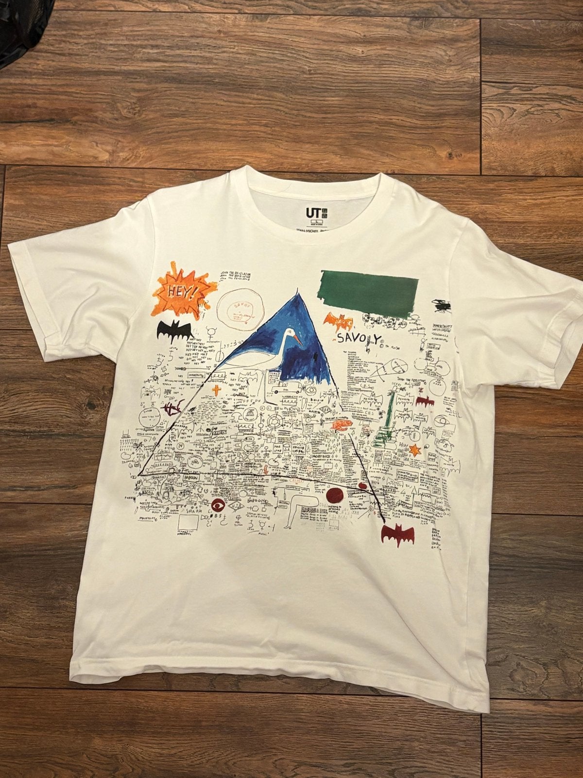 Uniqlo UT Jean-Michel Basquiat T-shirt Maat L, Ophalen of Verzenden, Zo goed als nieuw, Maat 52/54 (L), Wit