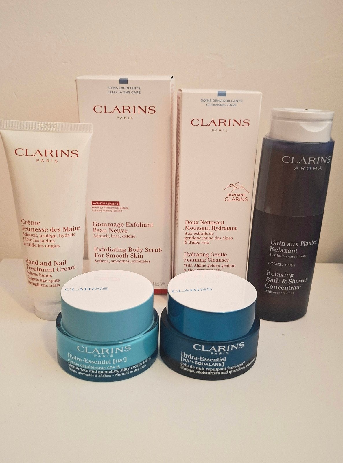 Clarins luxe producten 6 stuks, Ophalen of Verzenden, Nieuw, Gehele gezicht, Verzorging