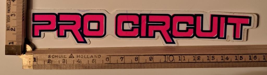 Vintage sticker Pro Circuit motor uitlaten crossmotor, Ophalen of Verzenden, Zo goed als nieuw