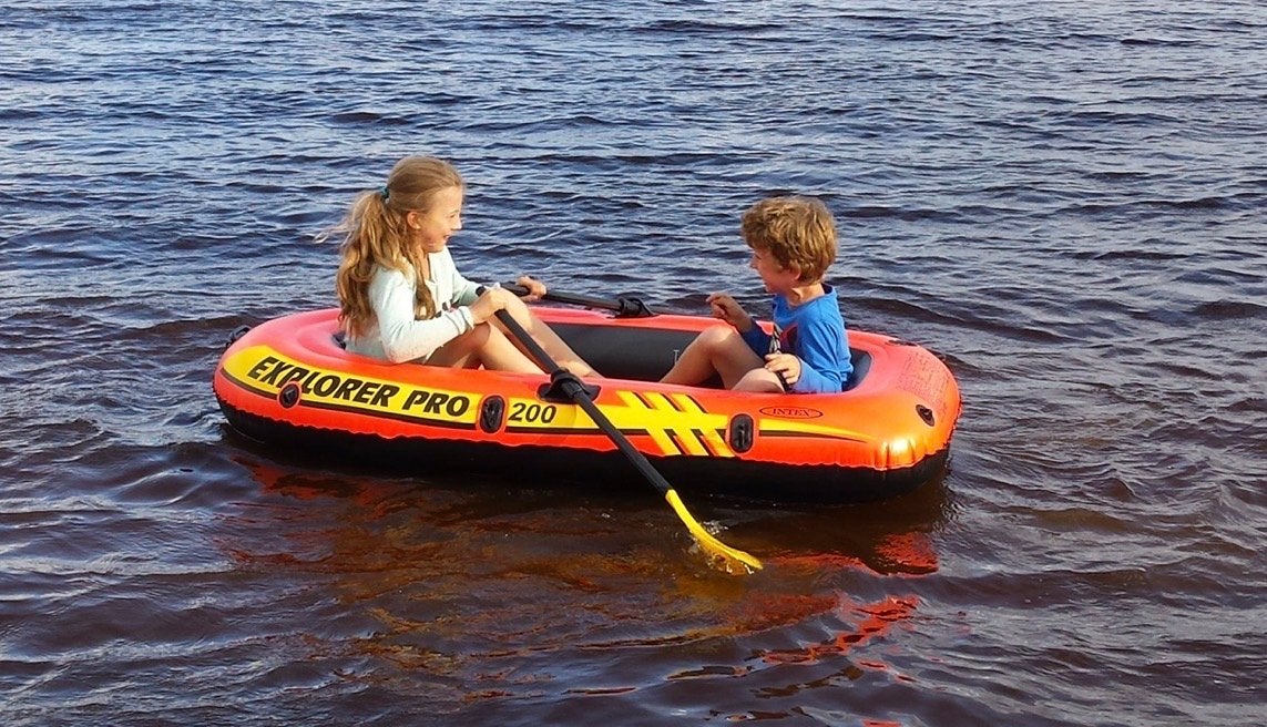 Intex Explorer Pro 200 opblaasboot met peddels, Ophalen, Gebruikt