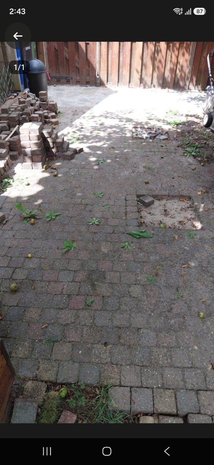 straatklinkers gratis, Ophalen