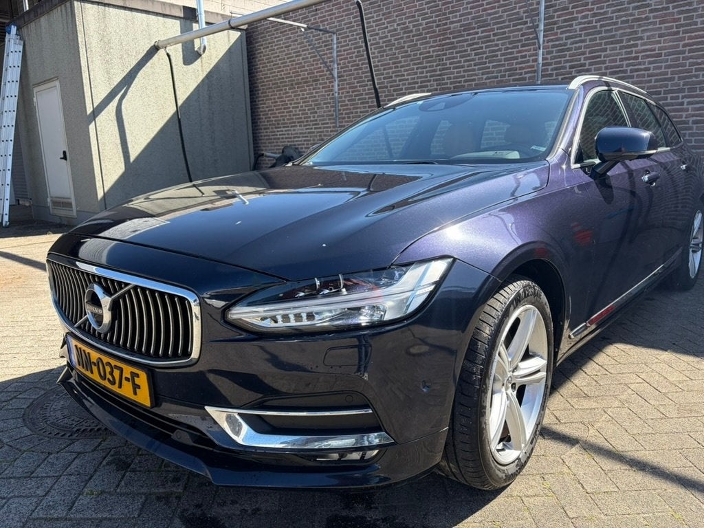 Volvo V90 T5 Inscription Massage ventilatie trekhaak Bomvol, 15 km/l, 1969 cc, Blauw, Stationwagon
