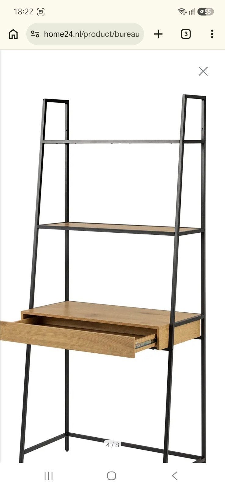 Bureau-kast combinatie met lade - Z.G.A.N., Ophalen, Met lades, Hout, Zo goed als nieuw