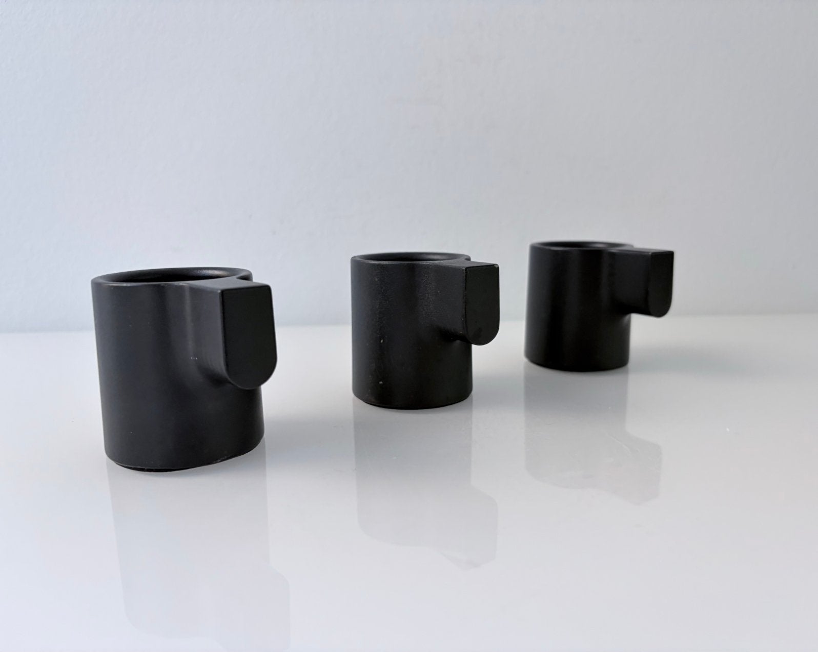 Set van 3 Ikea Ypperlig HAY design kandelaren zwart, Gebruikt, 7 cm, Zwart, IKEA