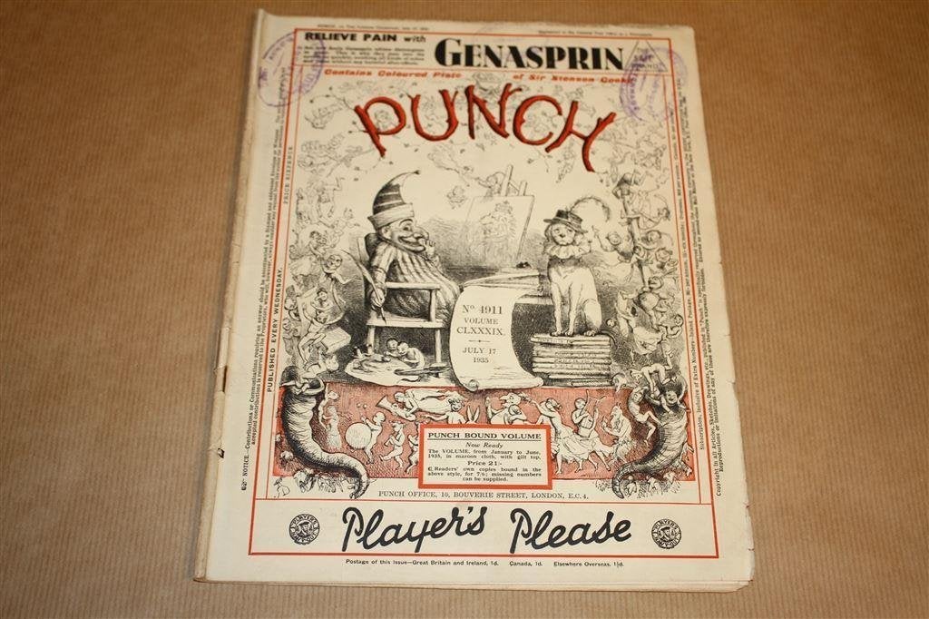 Punch. Zeldzaam los nummer. July 17, 1935. [Satire/Humor], Ophalen of Verzenden