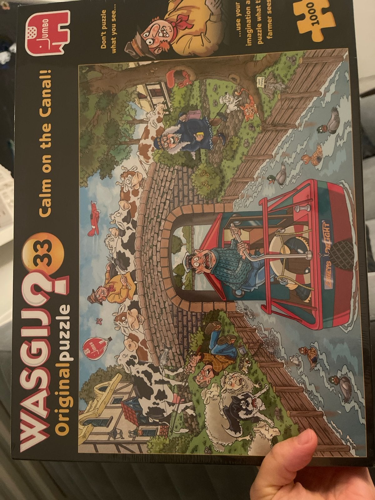 Wasgij Original 33: Calm on the Canal - Legpuzzel 1000 stukj, Ophalen of Verzenden, 500 t/m 1500 stukjes, Nieuw, Legpuzzel