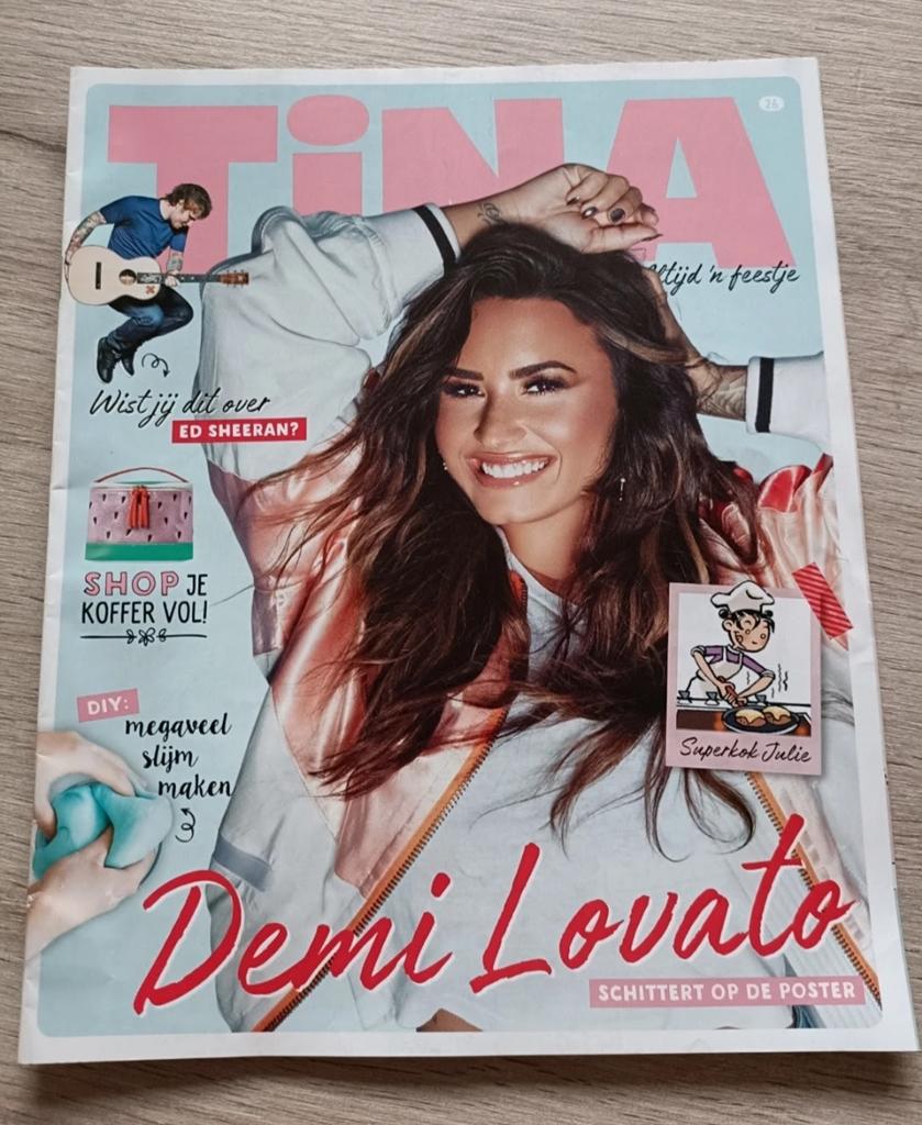Tina Magazine - Demi Lovato Cover - Met gebruikerssporen, Verzenden, Gelezen, Damesbladen