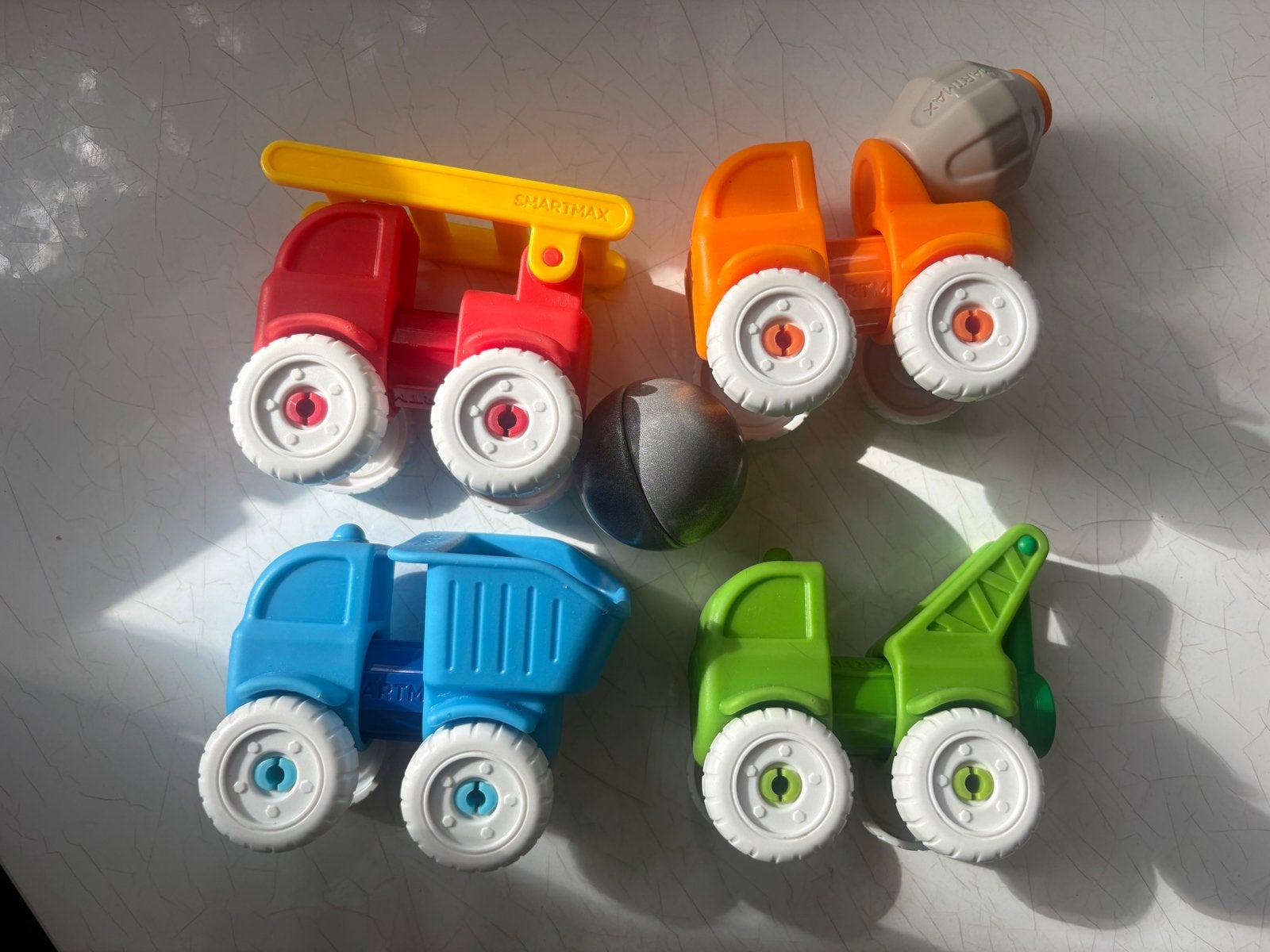 Smartmax Bouwvoertuigen Set - Magnetisch Speelgoed, Ophalen, Zo goed als nieuw