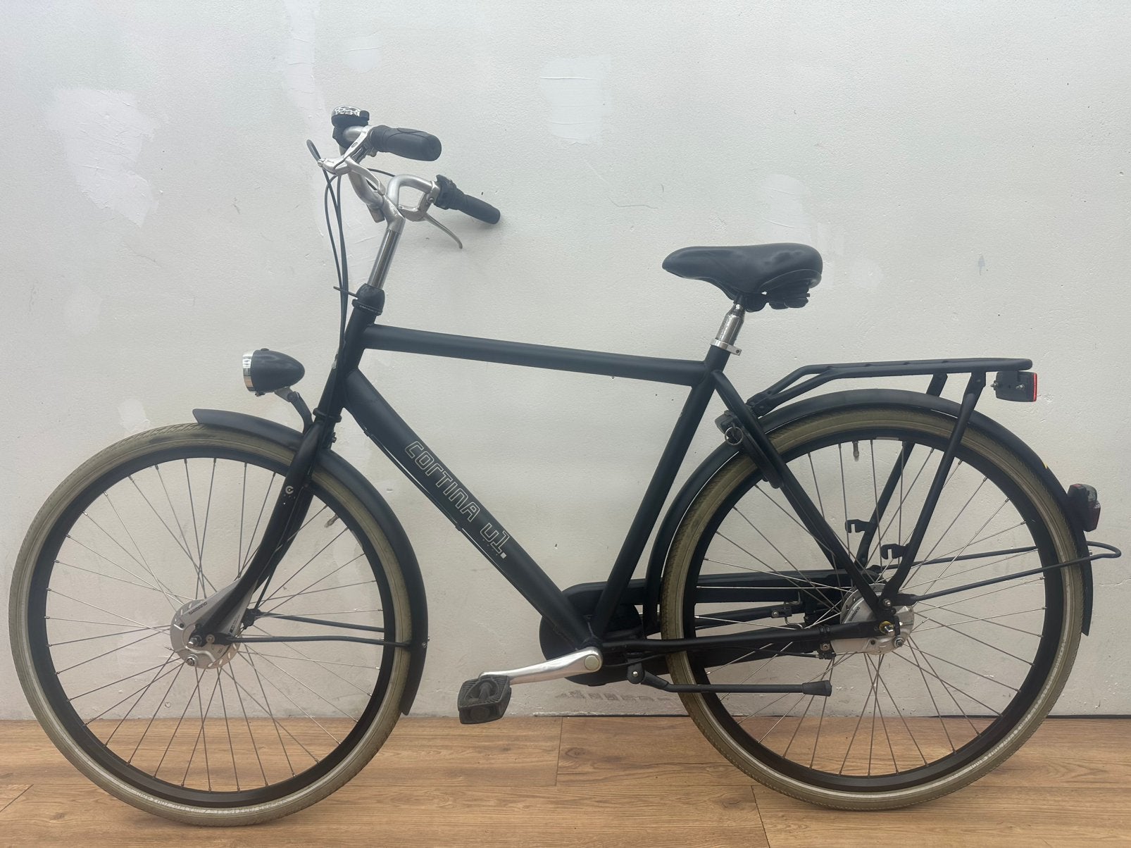 Cortina u1 herenfiets 57 cm 3 versnellingen, Versnellingen, Zo goed als nieuw, 57 tot 61 cm, Trommelrem