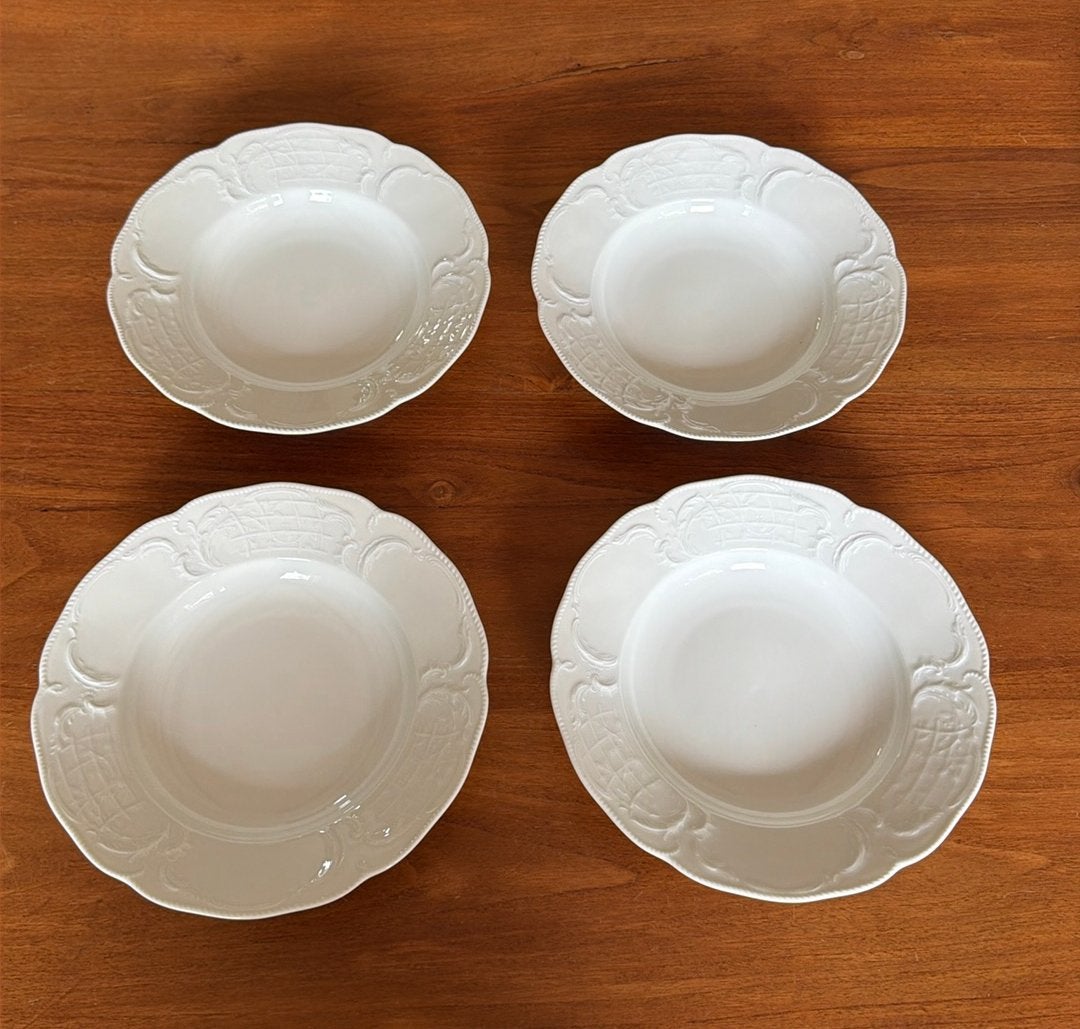 4 Rosenthal Sanssouci White diepe borden, Ophalen of Verzenden, Zo goed als nieuw, Bord(en), Overige stijlen
