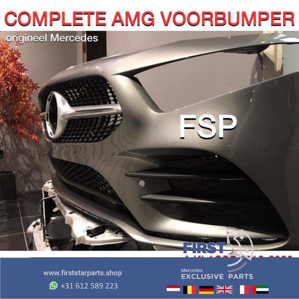 W177 AMG LINE VOORBUMPER A KLASSE 2020 A35 GRIJS COMPLEET ME, Gebruikt, -, Voor, Ophalen of Verzenden