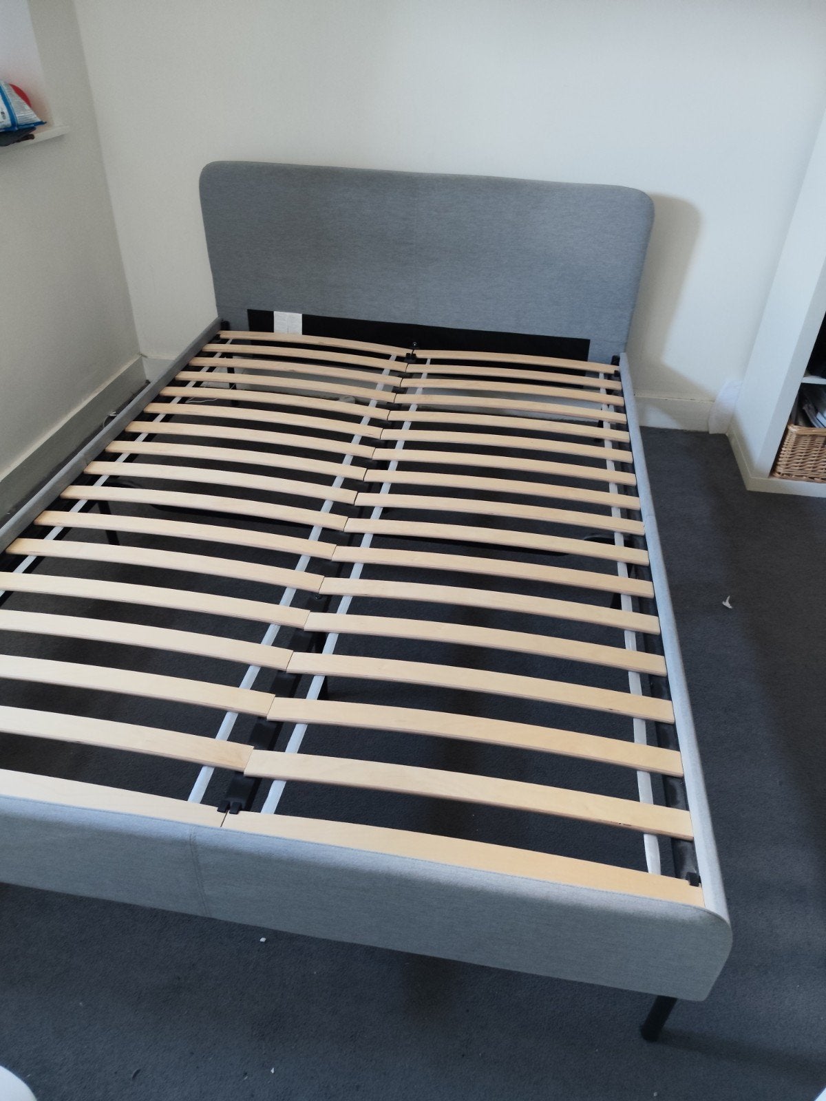 IKEA Slatum bed 140x200 met matras, Ophalen, Gebruikt, Tweepersoons, 140 cm