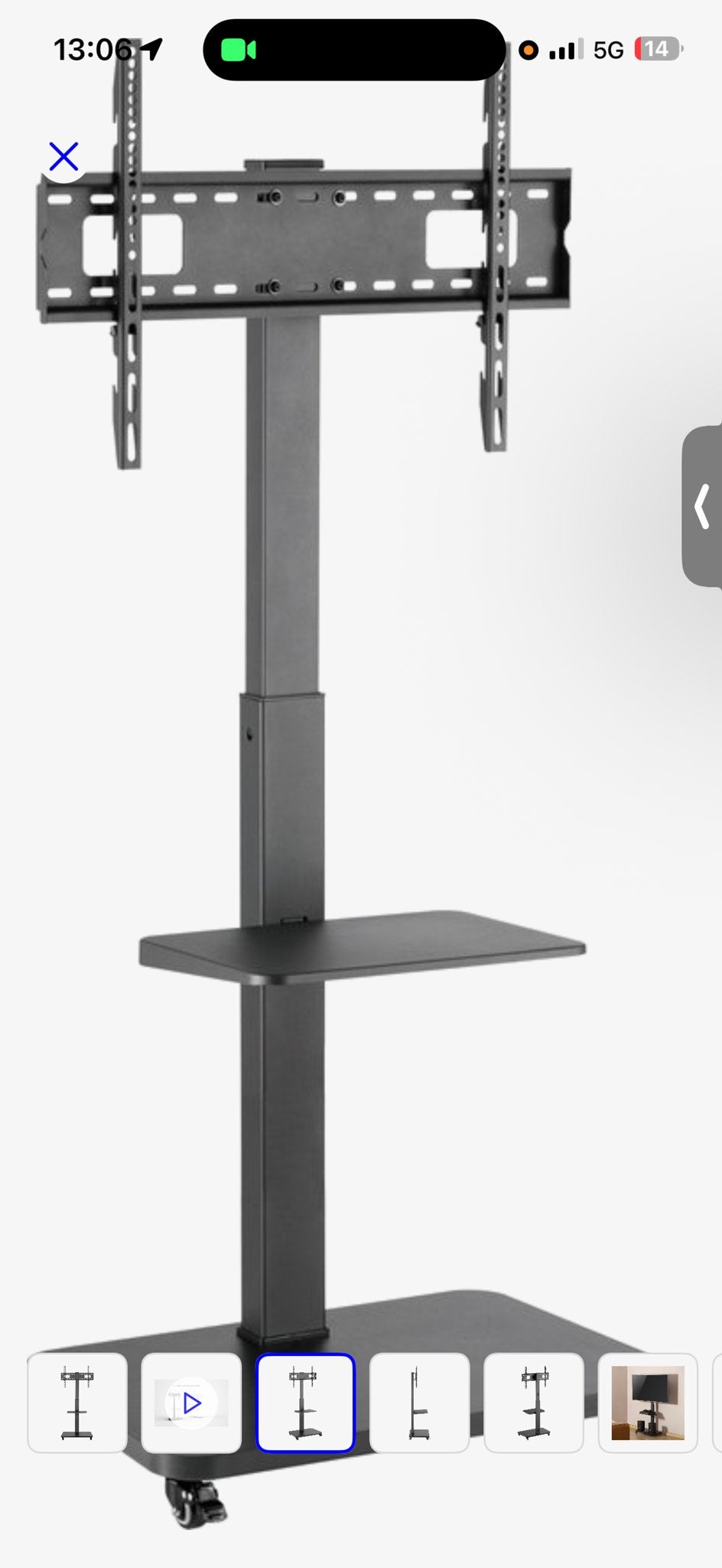 Nieuwe TV Standaard op wielen - Nooit geopend!, Audio, Tv en Foto, Televisie-accessoires, Ophalen of Verzenden, Nieuw