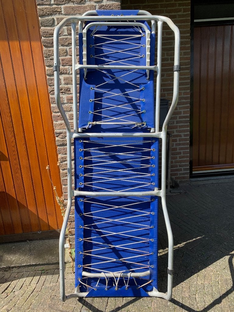 2 ligbedden, Tuin en Terras, Ligbedden, Ophalen, Gebruikt, Aluminium, Verstelbaar