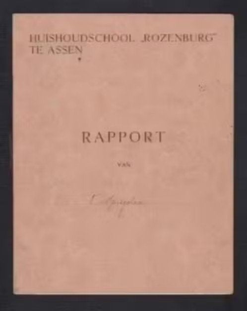 Assen Smilde Rapport Huishoudschool Rozenburg Spiegelaar '26, Ophalen of Verzenden, Zo goed als nieuw
