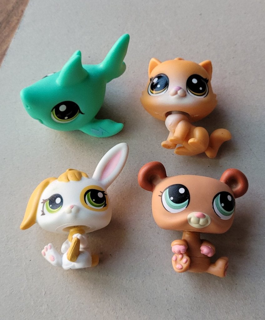 LPS Littlest Pet Shop set haai konijn beer kat, Verzenden, Zo goed als nieuw