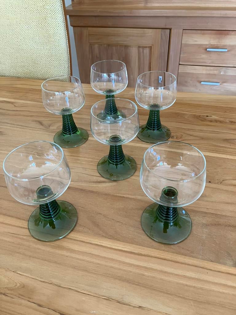 Wijnglazen- set van 6, Verzamelen, Glas en Borrelglaasjes, Ophalen of Verzenden, Zo goed als nieuw, Overige typen