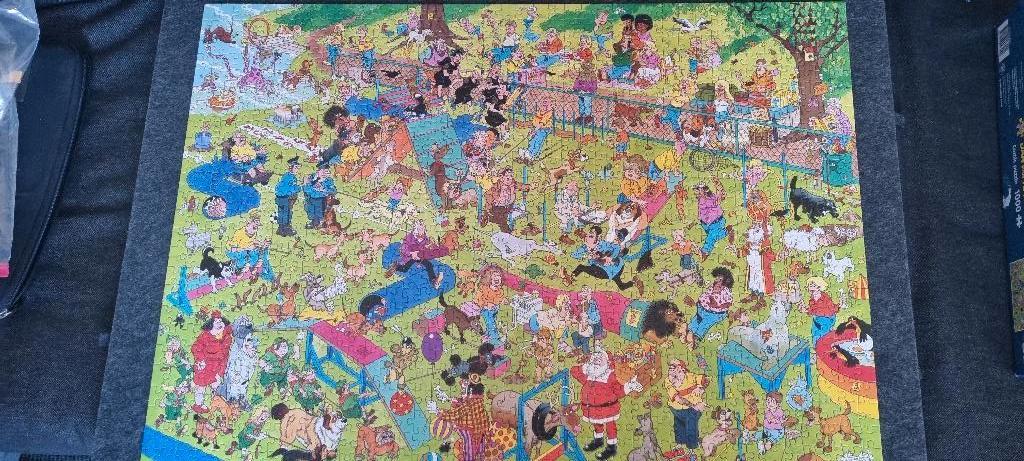 Jan van Haasteren puzzel Hondenparcours 1000 stukjes, Ophalen, 500 t/m 1500 stukjes, Zo goed als nieuw, Legpuzzel