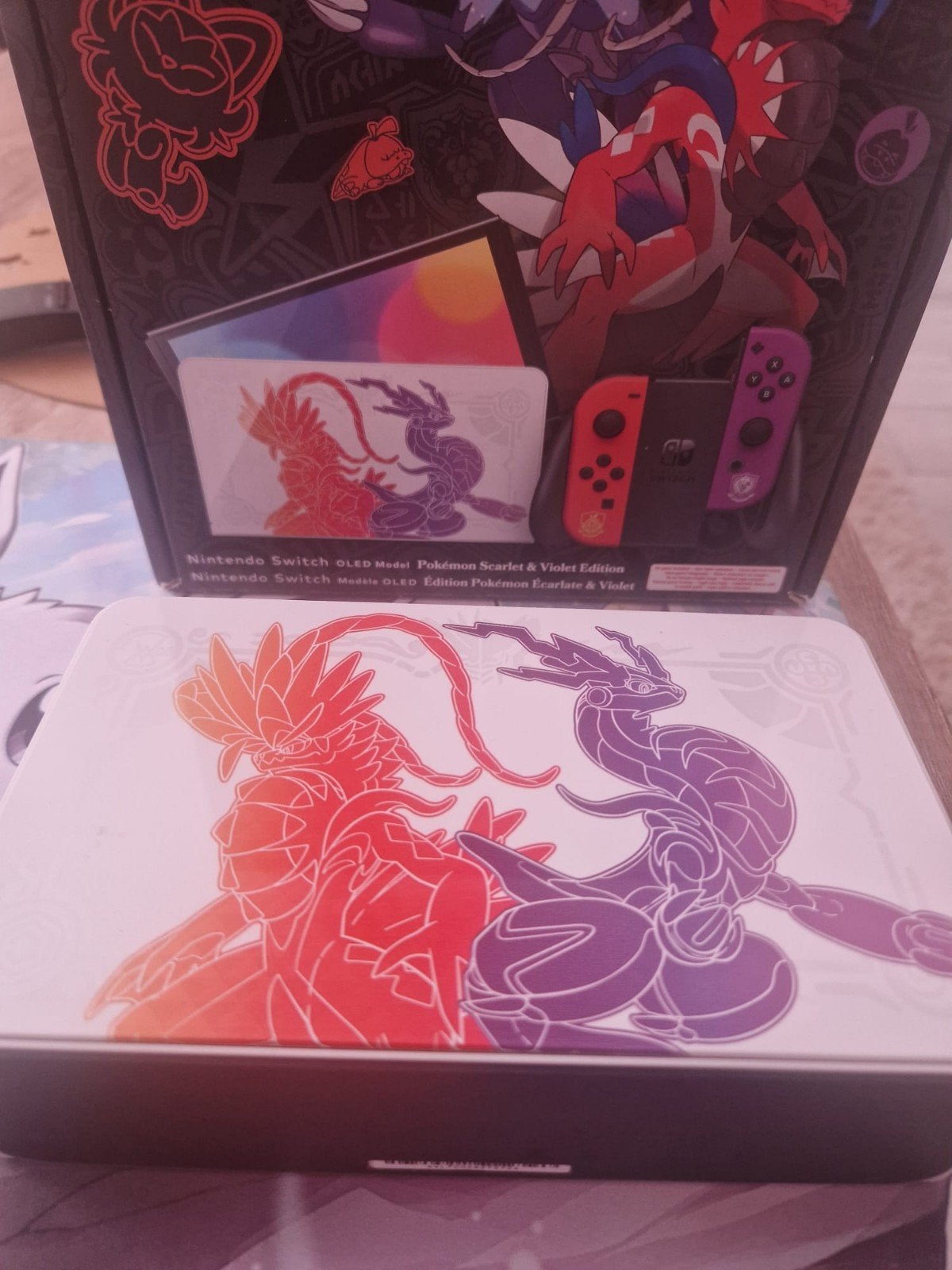Switch Oled Pokémon Scarlet & Violet Edition, Spelcomputers en Games, Spelcomputers | Nintendo Switch, Ophalen, Zo goed als nieuw