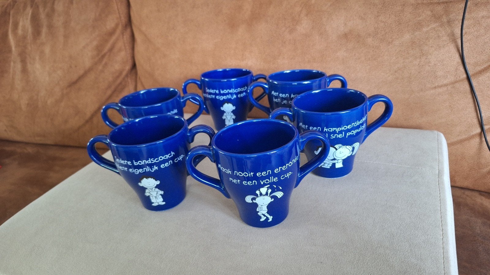 vintage Blue Band "Kampioen" sportbekers uit de EK/olympisch, Ophalen of Verzenden, Huis en Inrichting