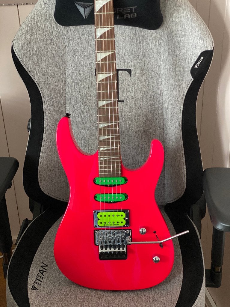 Jackson X Series Dinky DK3XR HSS Neon Pink (ZGAN & Upgrades), Ophalen, Zo goed als nieuw, Solid body, Overige merken