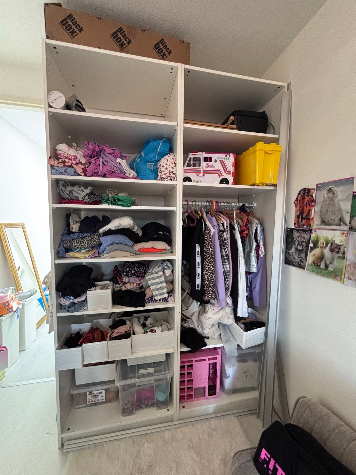 IKEA Pax Kast 2x75x220 - Ruime Kledingkast, Ophalen, Met plank(en), Gebruikt, 100 tot 150 cm