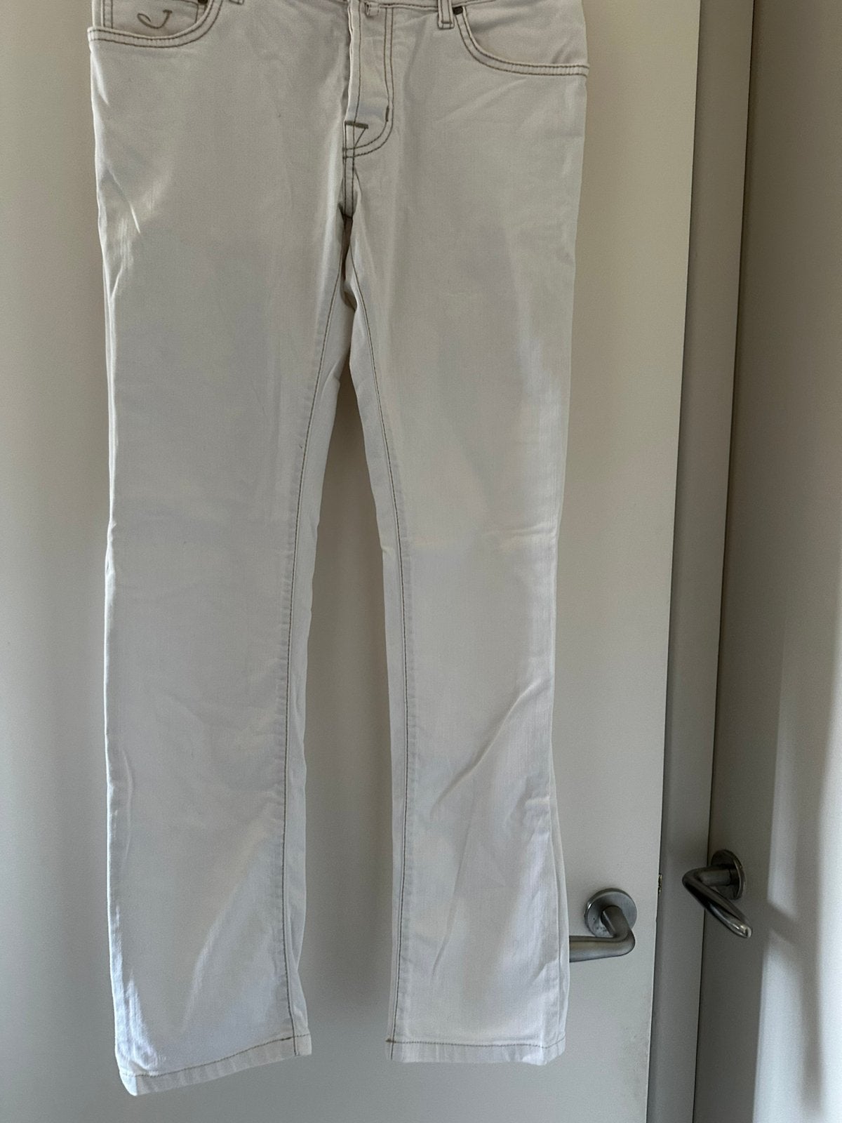 Jacob Cohen witte handmade jeans maat 31, Kleding | Heren, Verzenden, Zo goed als nieuw, Wit