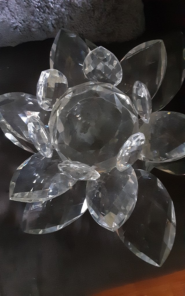 Kristal lotius bloem, Antiek en Kunst, Ophalen of Verzenden
