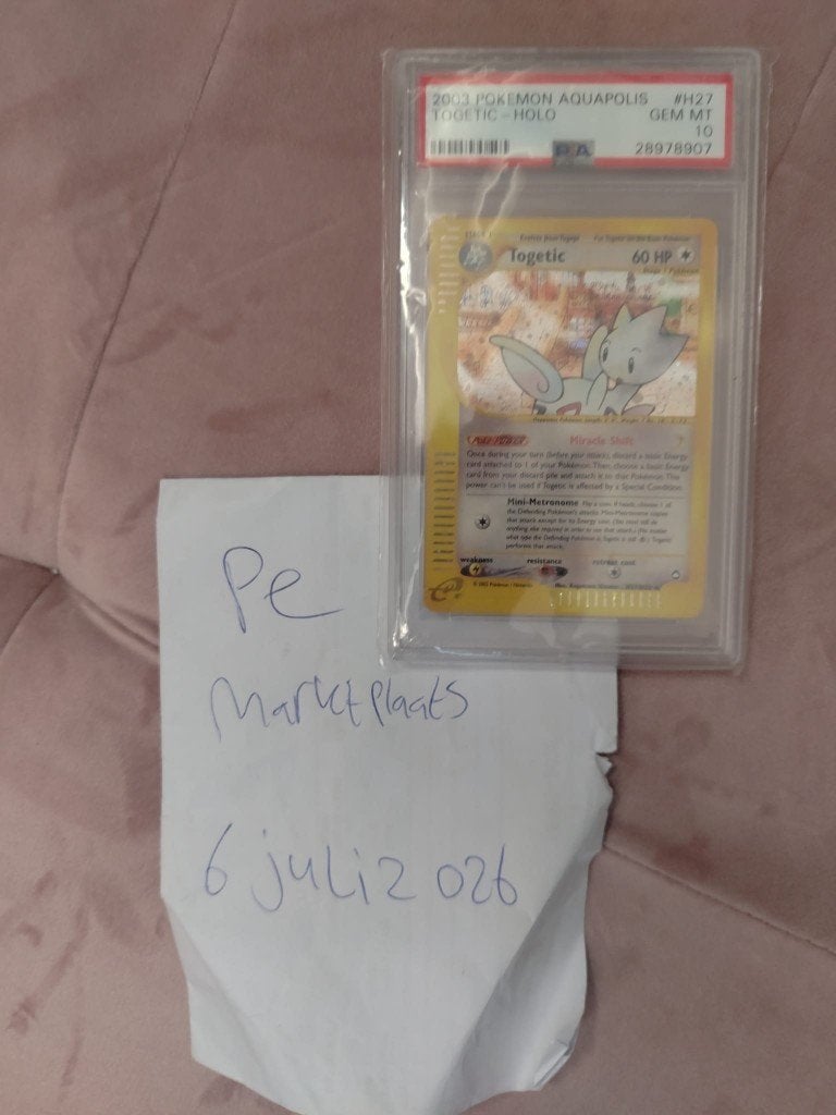 Pokemon kaart Togetic #H27 Pokemon Aquapolis 2003 PSA10, Ophalen of Verzenden, Nieuw, Losse kaart, Foil