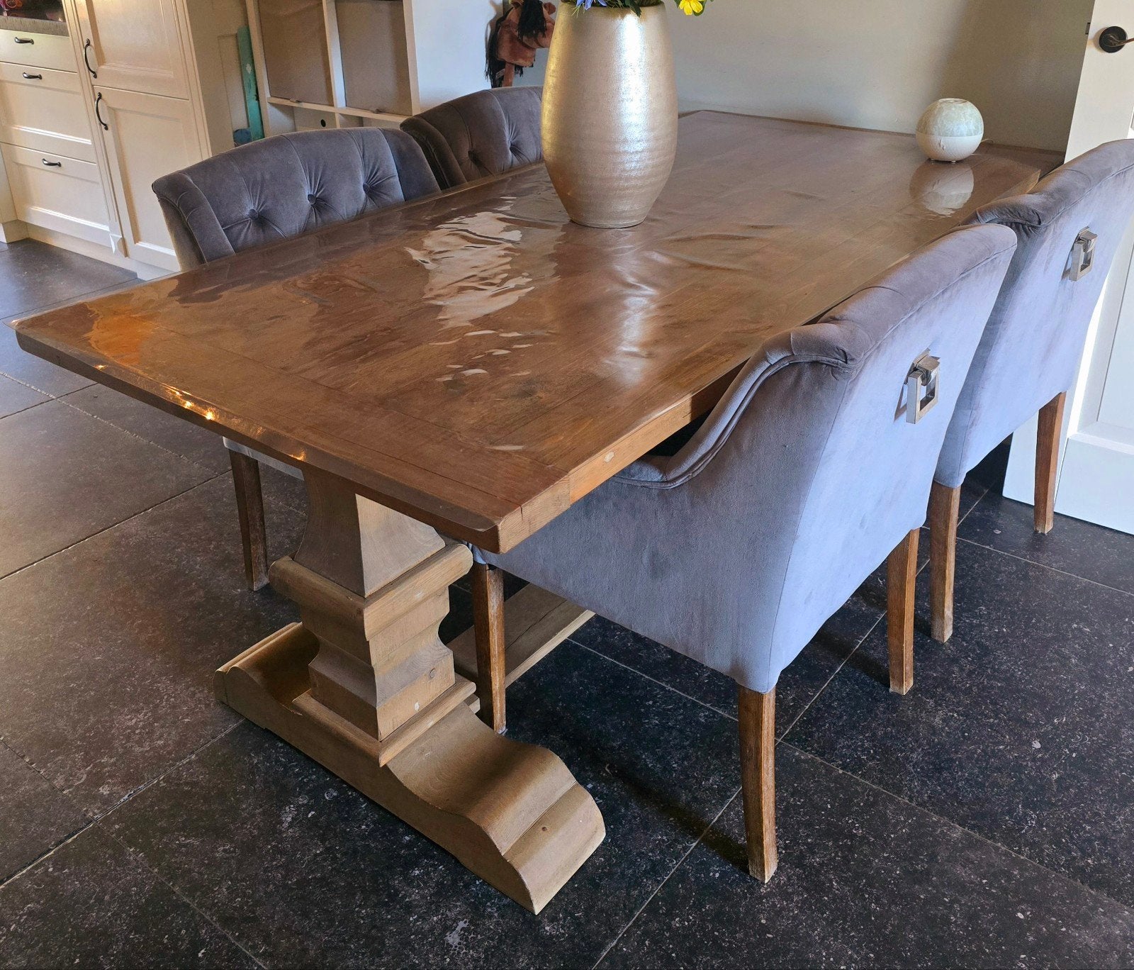 Robuuste Kloostertafel - 200x100 cm, Huis en Inrichting, Ophalen, Gebruikt, 100 tot 150 cm, 150 tot 200 cm