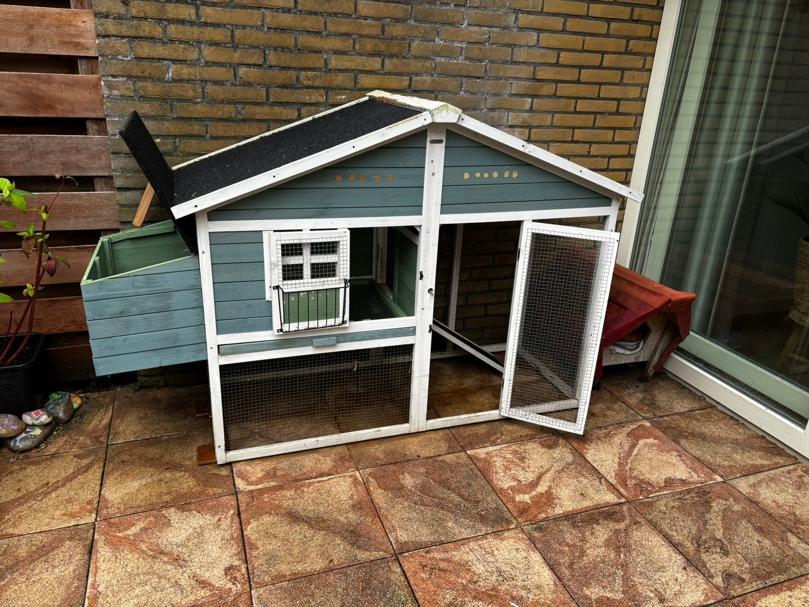 Zeer net konijnen/kippenhok 1 jaar oud, Dieren en Toebehoren, Ophalen, Gebruikt