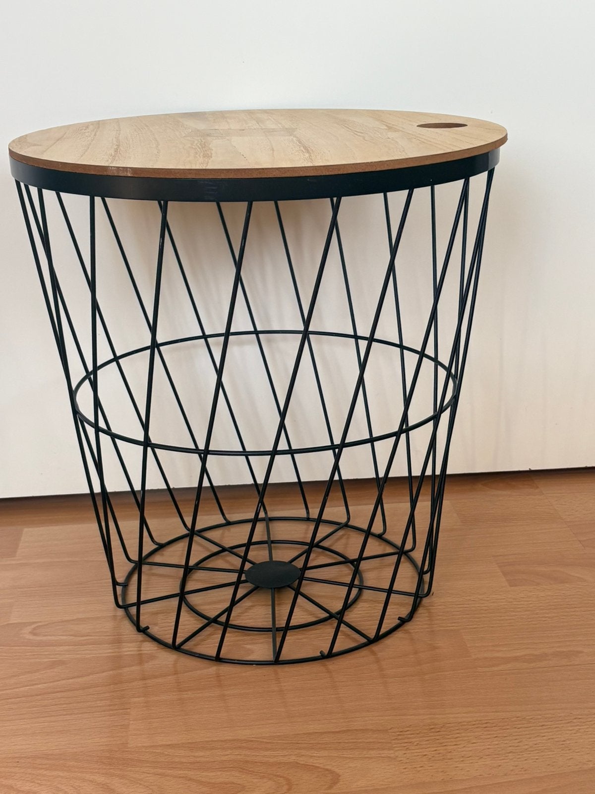 Leuk bijzet ,,tafeltje,,Maten zie foto, Minder dan 55 cm, Metaal of Aluminium, Rond, Zo goed als nieuw
