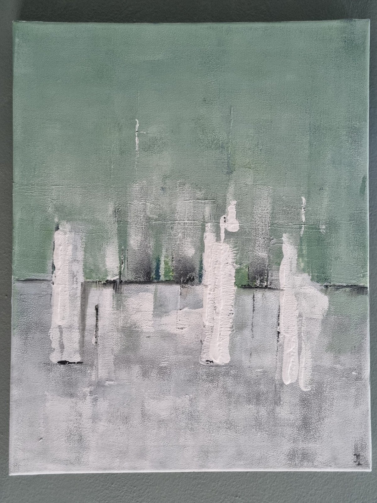 Handmade painting ~De Meerpalen~ by Atelier Atmosphérique, Antiek en Kunst, Ophalen of Verzenden