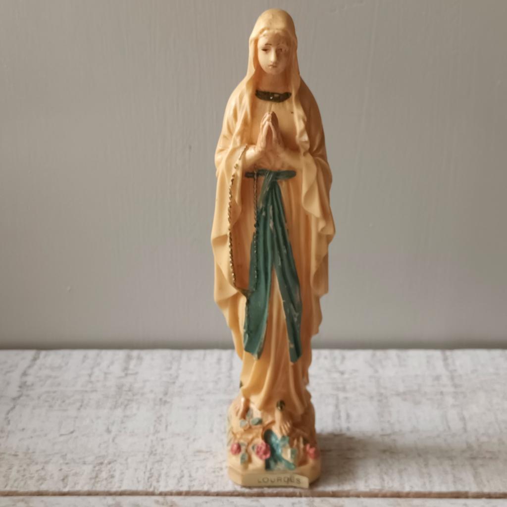 Vintage Mariabeeldje Lourdes - Crèmekleurig, Ophalen of Verzenden
