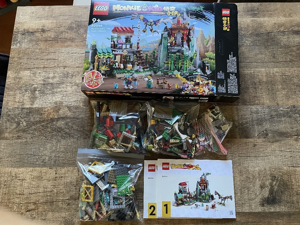 Lego Monkie Kid 80044: Monkie Kid's Team Hideout GEOPEND, Overige thema's, Lego, Inclusief accessoires, Ophalen of Verzenden