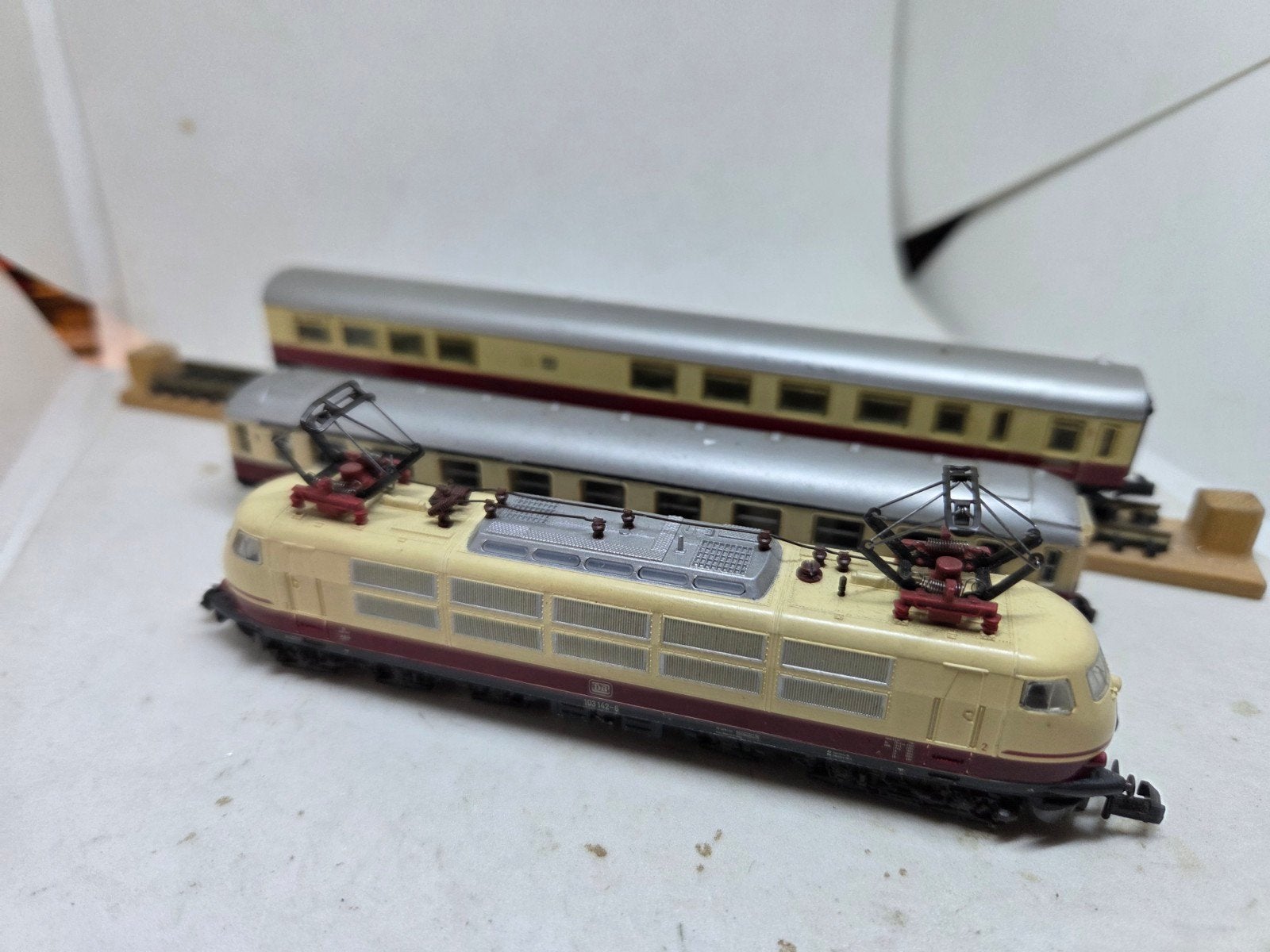 Fleischmann Piccolo TEE set met Lima wagon en loc, Gelijkstroom, Fleischmann, Ophalen of Verzenden, Gebruikt