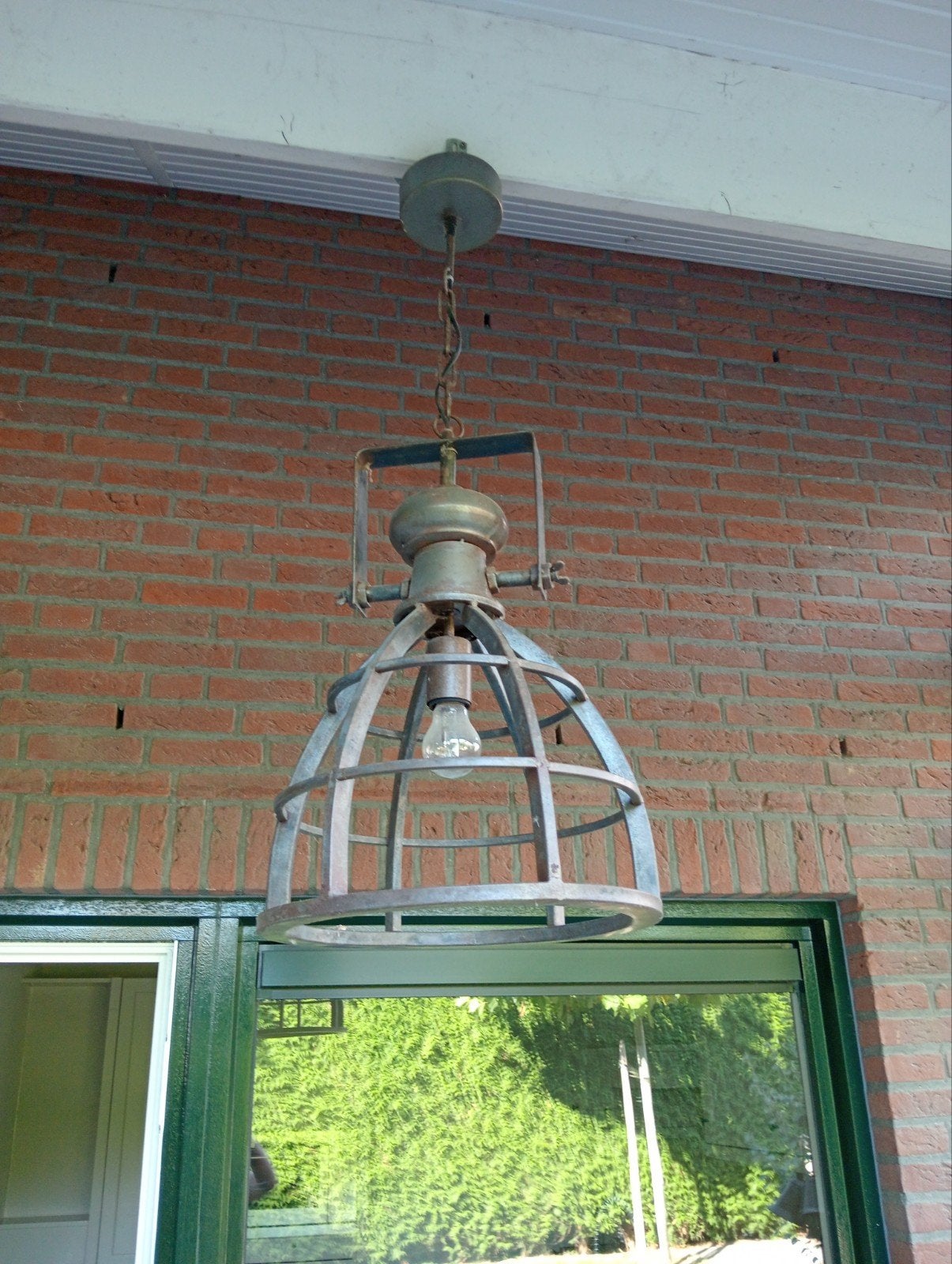 Drie buiten hanglampen, Ophalen, Zo goed als nieuw, Metaal, Landelijk