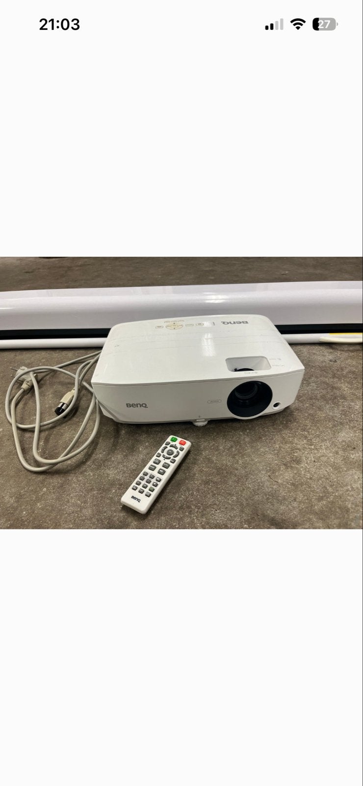 BenQ DLP Projector met afstandsbediening, Ophalen of Verzenden, Zo goed als nieuw, DLP, Overige resoluties