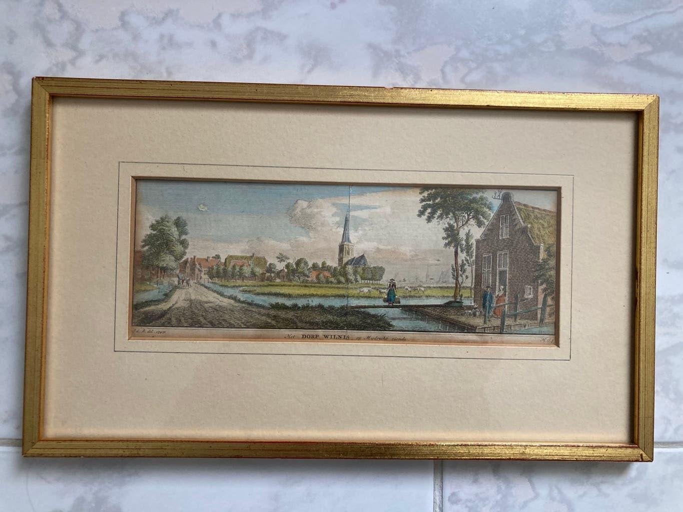 Foto 5 van Engels jachttafereel m. ruiters, honden, 65 x 31cm. Prachtig