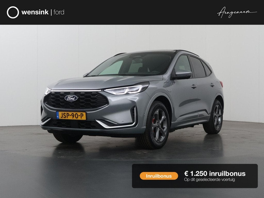 Ford Kuga 2.5 PHEV ST-Line X | Elekt inklapbare Trekhaak | P, Auto's, Ford, 14 kWh, Gebruikt, Leder en Stof, Plug-in hybride