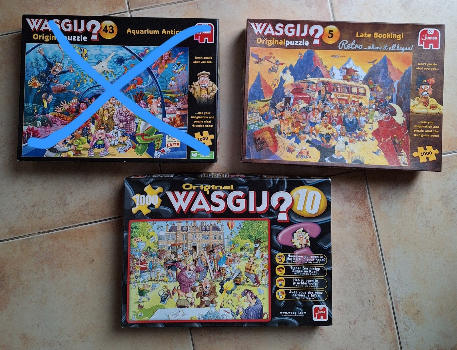 Wasgij puzzels, Ophalen of Verzenden, 500 t/m 1500 stukjes, Zo goed als nieuw