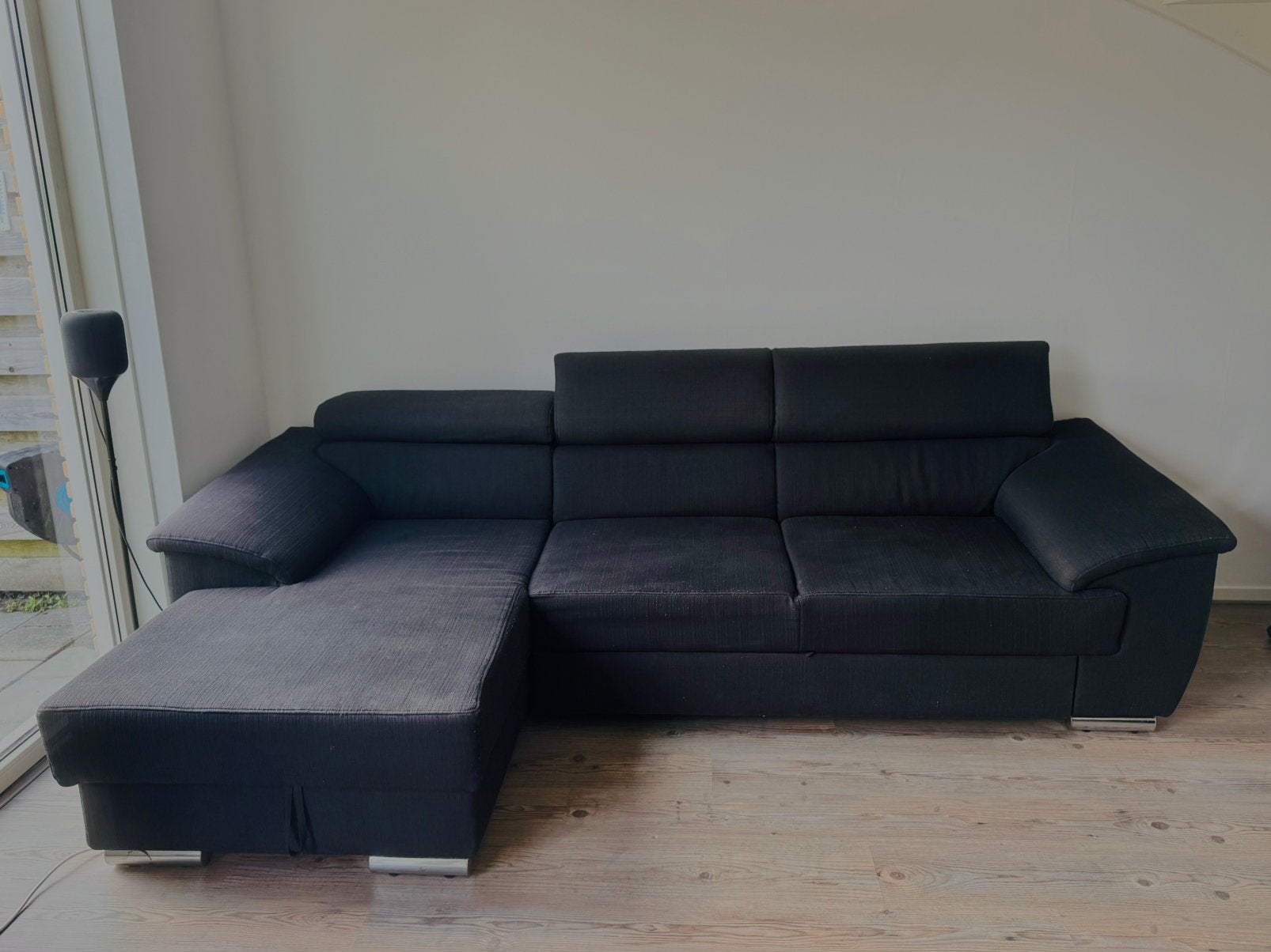 Slaap-Hoekbank, Ophalen, Zo goed als nieuw, Tweepersoons, 160 cm