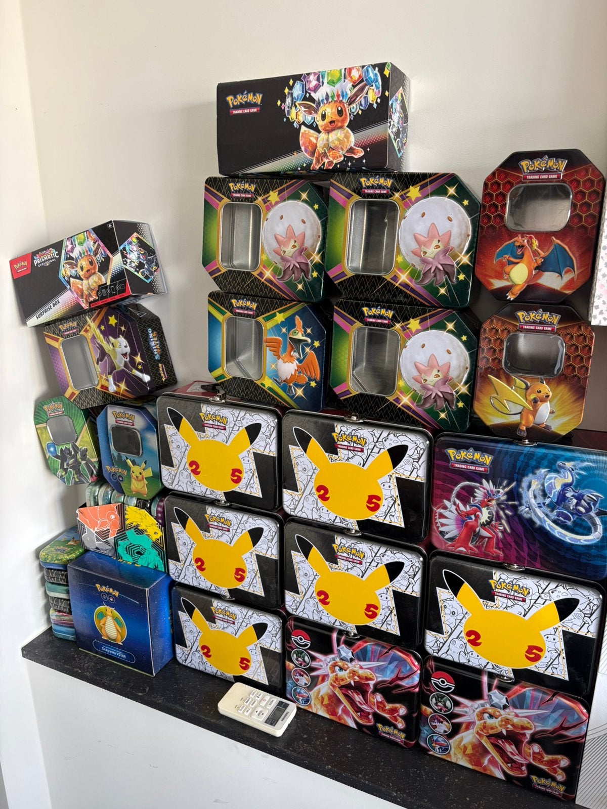 Grote partij lege Pokémon tins & dozen , pokemon, tins, box, Ophalen of Verzenden, Gebruikt, Boosterbox