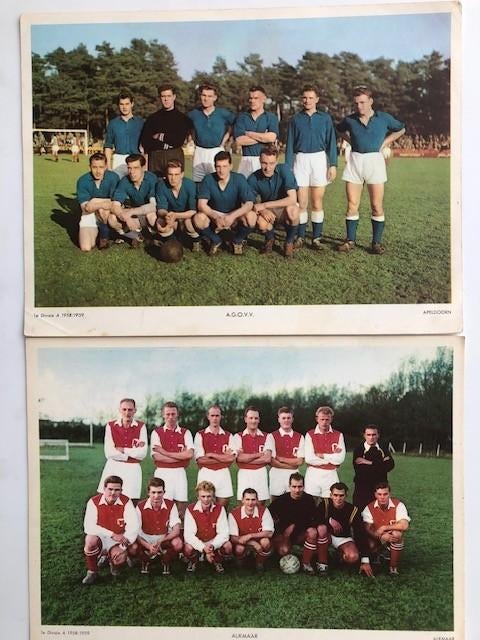 Voetbalplaten ESSO 1958 1959  MVV  Alkmaar AGOVV HAARLEM, Ophalen of Verzenden, Gebruikt, Overige binnenlandse clubs, Poster, Plaatje of Sticker