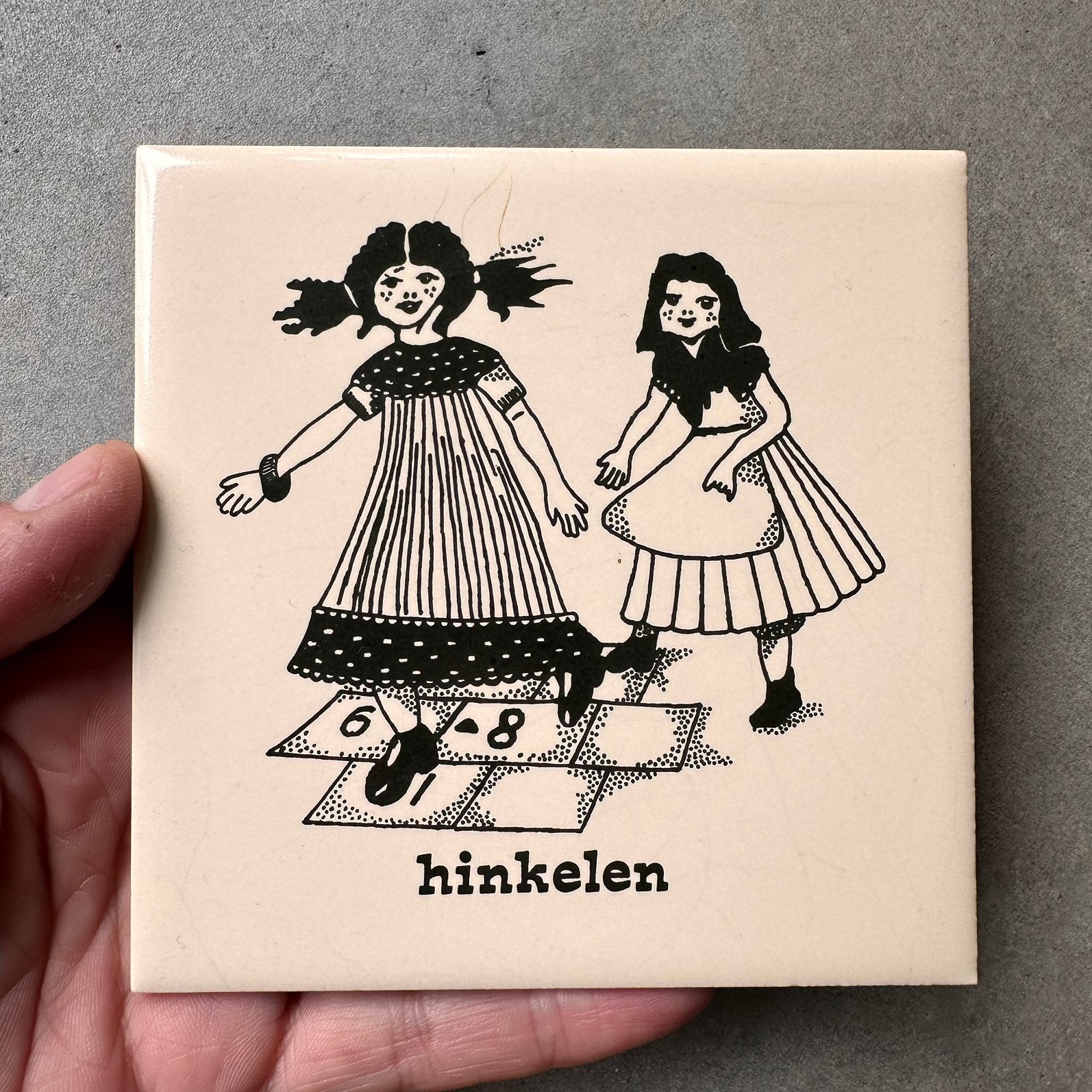Wandbordje Vintage Hinkelen, Ophalen of Verzenden, Huis en Inrichting